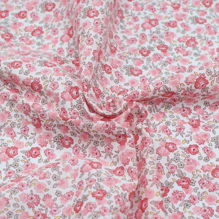 Batiste de coton SILKYNE à imprimé fleuri