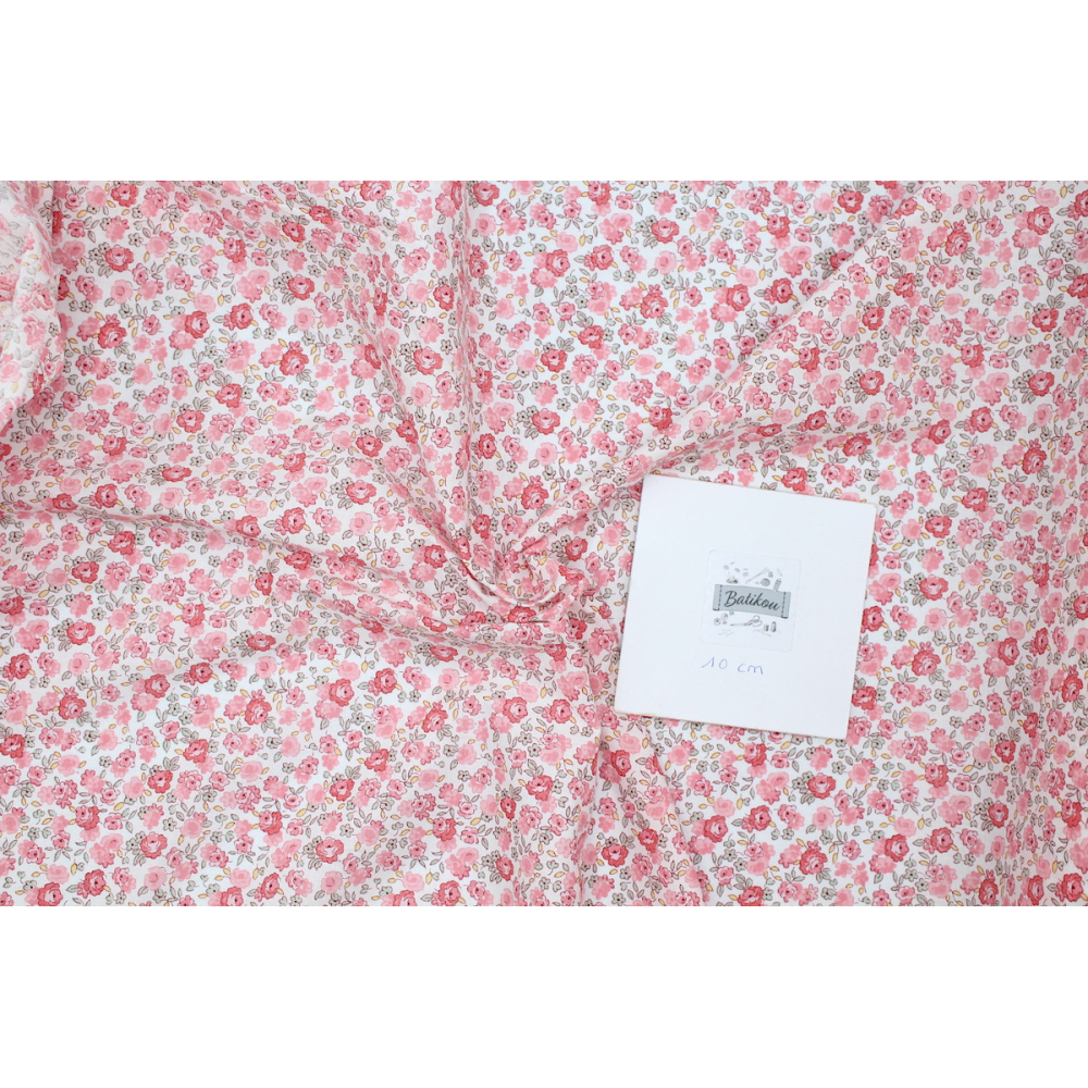 Batiste de coton SILKYNE à imprimé fleuri