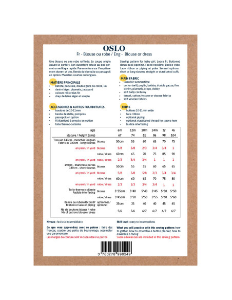 Pochette patron Ikatee oslo 6M-4A