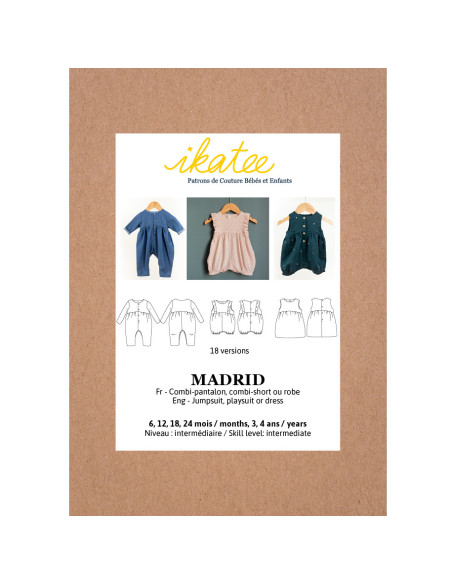 Pochette patron Ikatee MADRID 6M-4A