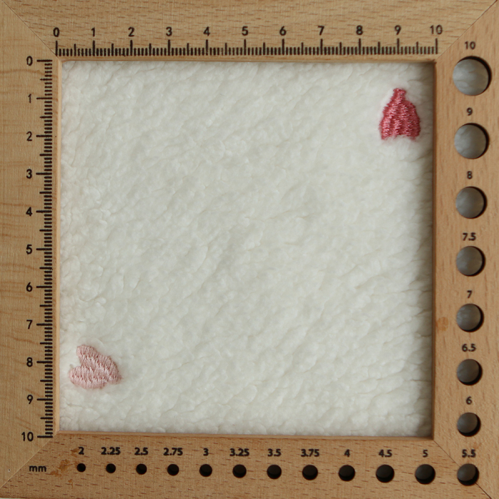 Teddy / moumoute sherpa bouclettes broderies coeurs