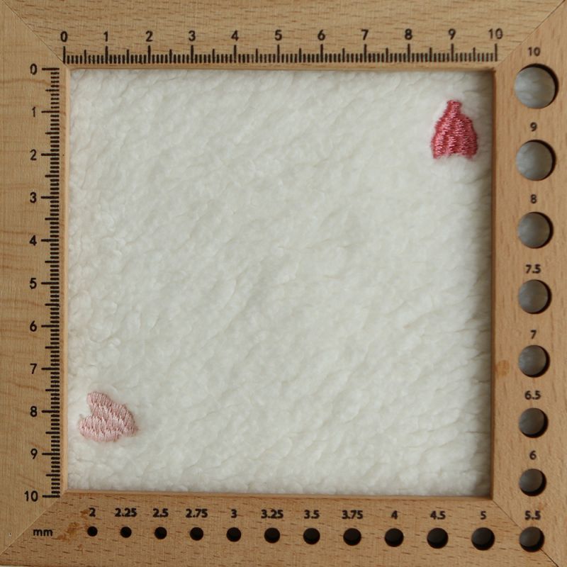 Teddy / moumoute sherpa bouclettes broderies coeurs