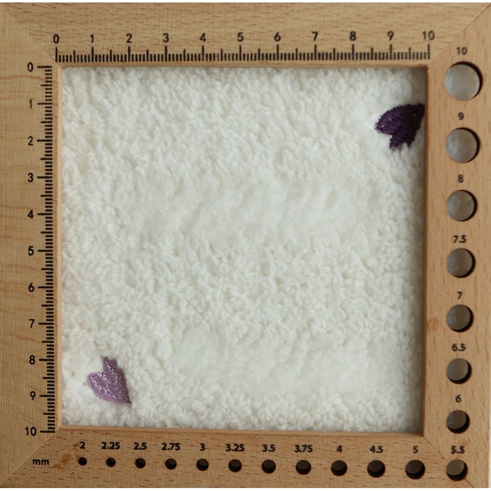 Teddy / moumoute sherpa bouclettes broderies coeurs