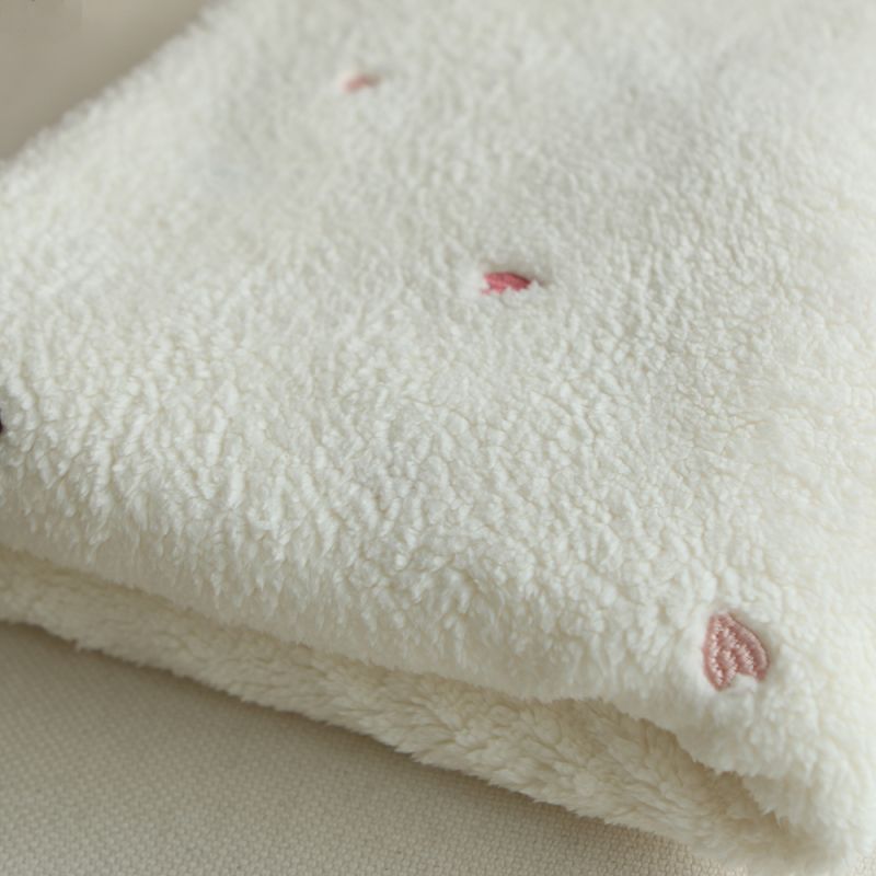 Teddy / moumoute sherpa bouclettes broderies coeurs