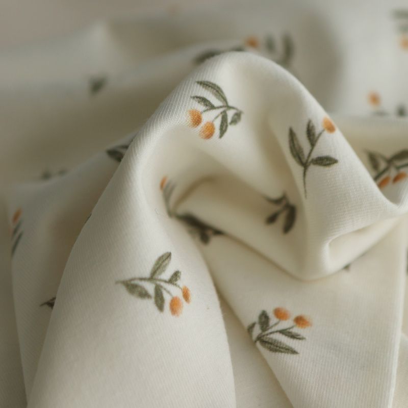 copy of Jersey coton à motif forêt ours brun