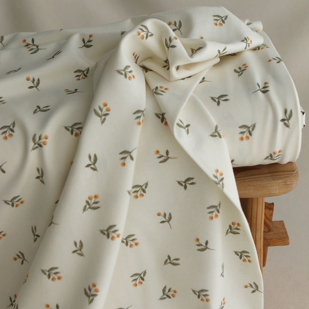 copy of Jersey coton à motif forêt ours brun