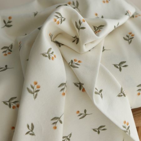 copy of Jersey coton à motif forêt ours brun