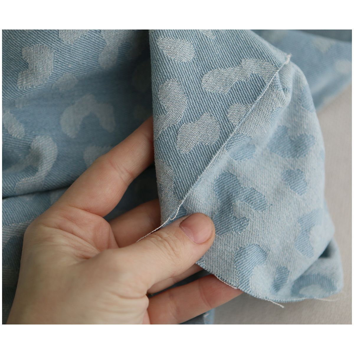 Jean coton 330gr jacquard bleached Graou Jean coton 330gr jacquard bleached Graou