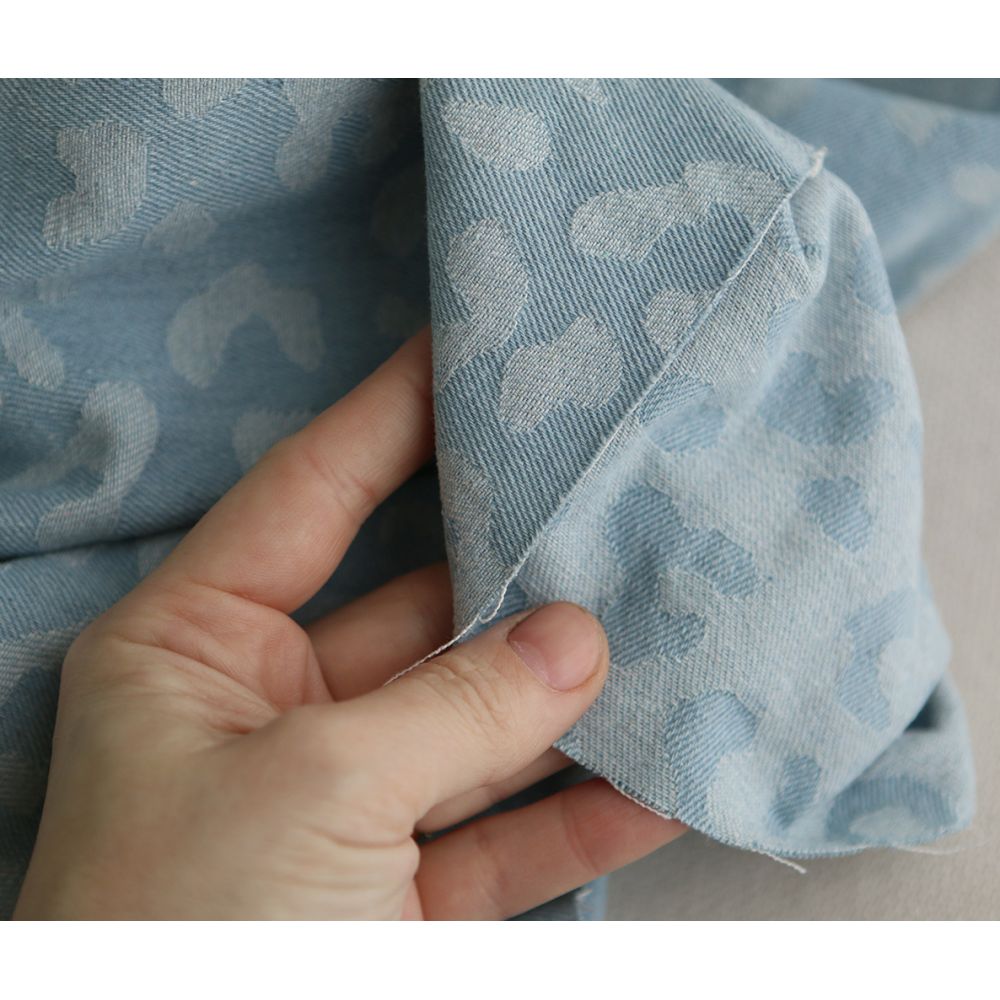 Jean coton 330gr jacquard bleached Graou