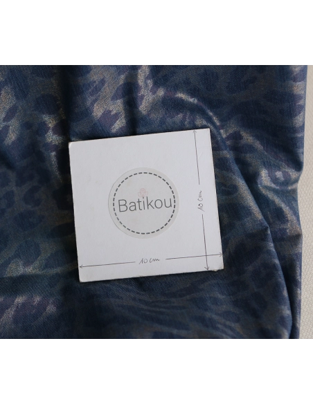 Jean denim léger coton 120gr imprimé foil Graou