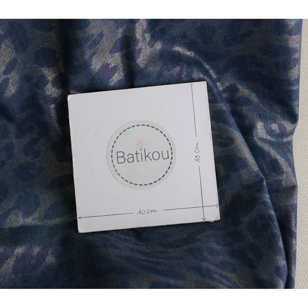 Jean denim léger coton 120gr imprimé foil Graou