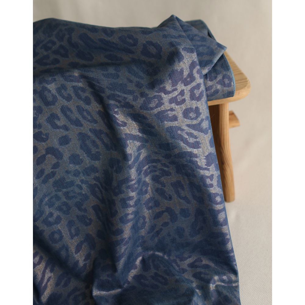 Jean denim léger coton 120gr imprimé foil Graou