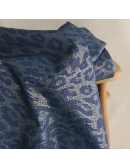 Jean denim léger coton 120gr imprimé foil Graou