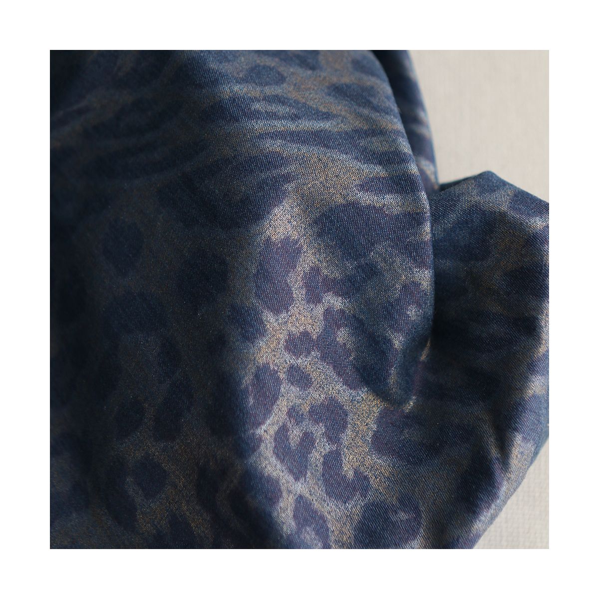 Jean denim léger coton 120gr imprimé foil Graou Jean denim léger coton 120gr imprimé foil Graou