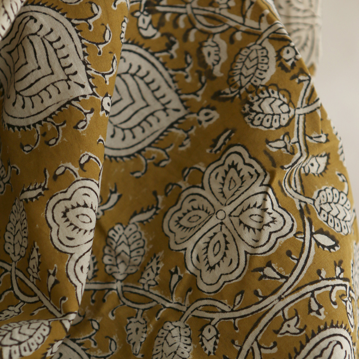 Rina - Tissu indien coton hand block traditionnel