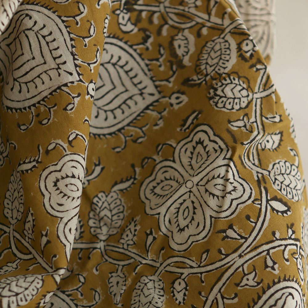 Rina - Tissu indien coton hand block traditionnel