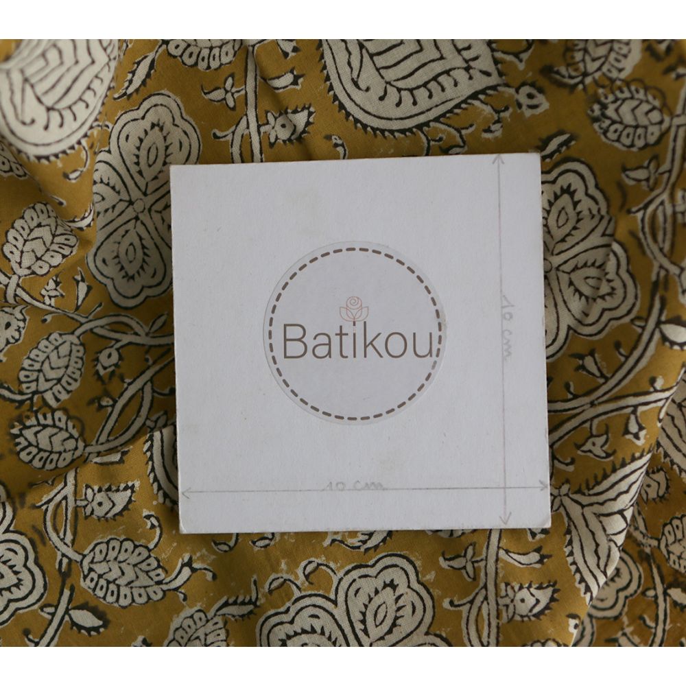 Rina - Tissu indien coton hand block traditionnel