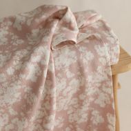 Carmella - Crêpe de viscose imprimé fleuri rose blush
