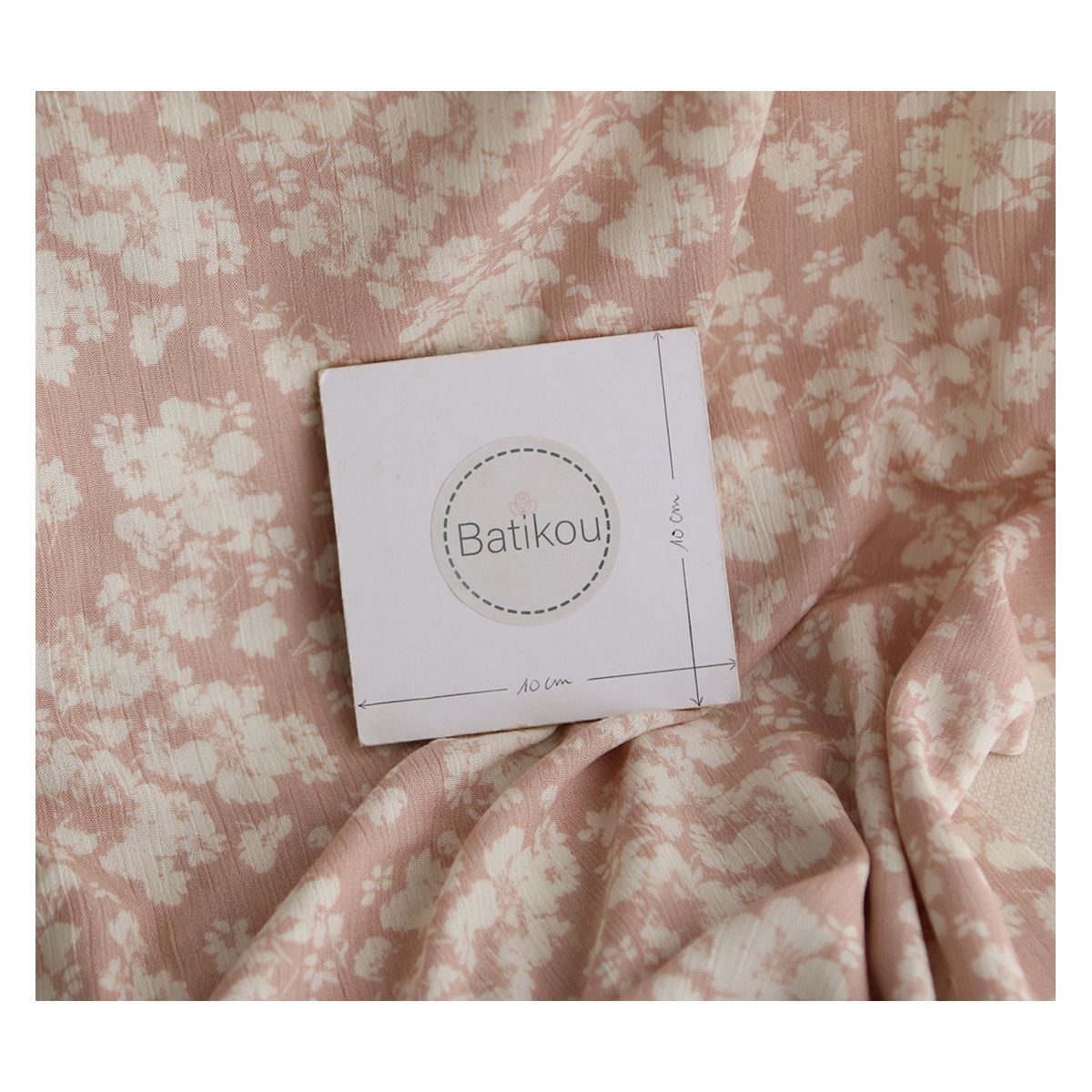 Carmella - Crêpe de viscose imprimé fleuri rose blush Carmella - Crêpe de viscose imprimé fleuri rose blush