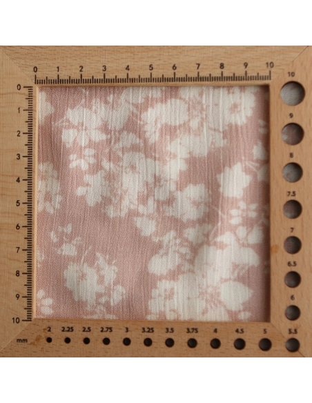 Carmella - Crêpe de viscose imprimé fleuri rose blush