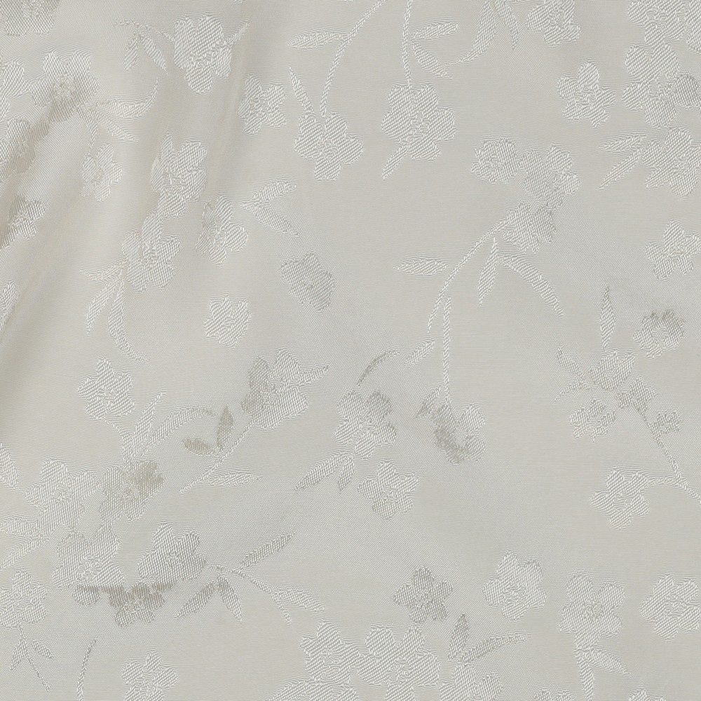 Jasmine - Viscose tissage jacquard fleuri écru