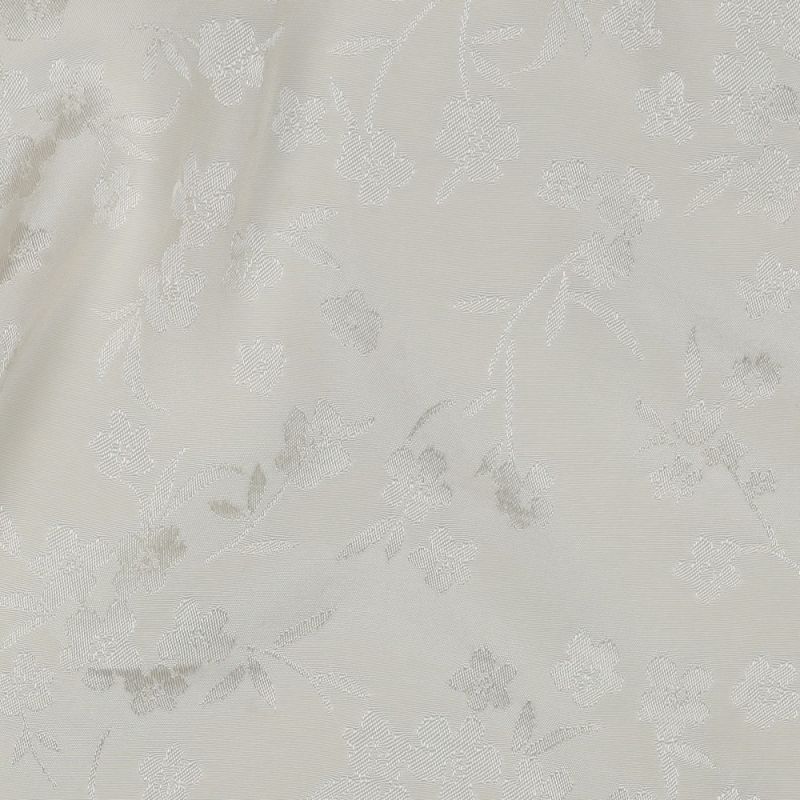 Jasmine - Viscose tissage jacquard fleuri écru