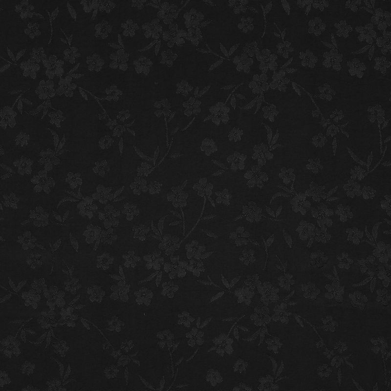 Jasmine - Viscose tissage jacquard fleuri noir