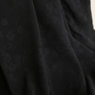 Jasmine - Viscose tissage jacquard fleuri noir