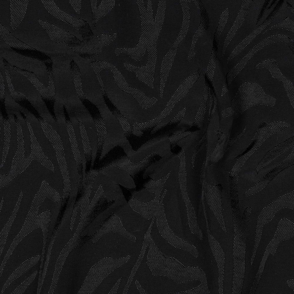 Janelle - Viscose tissage jacquard zèbre noir