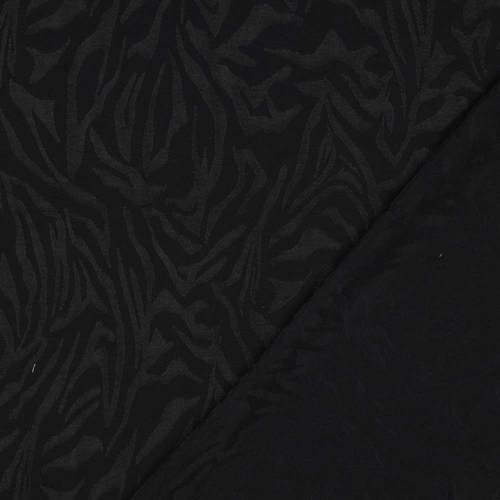Janelle - Viscose tissage jacquard zèbre noir