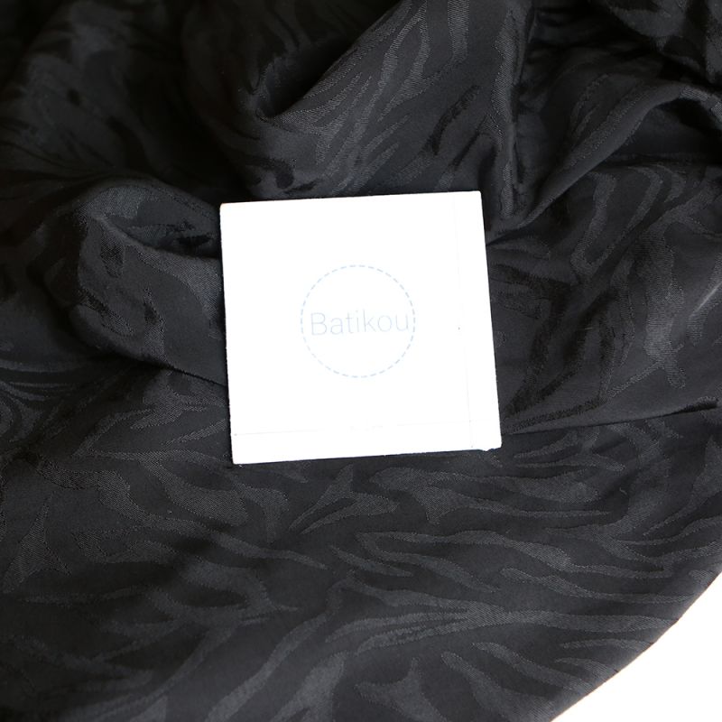 Janelle - Viscose tissage jacquard zèbre noir