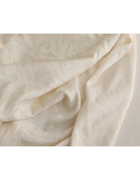 Janelle - Viscose tissage jacquard zèbre écru