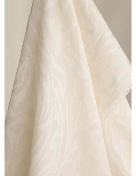 Janelle - Viscose tissage jacquard zèbre écru