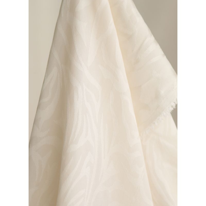 Janelle - Viscose tissage jacquard zèbre écru