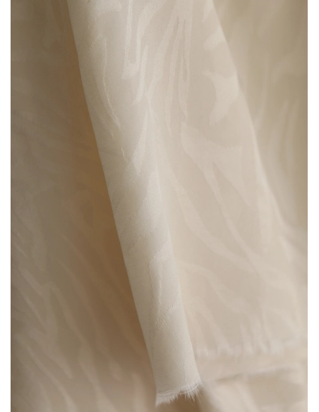 Janelle - Viscose tissage jacquard zèbre écru