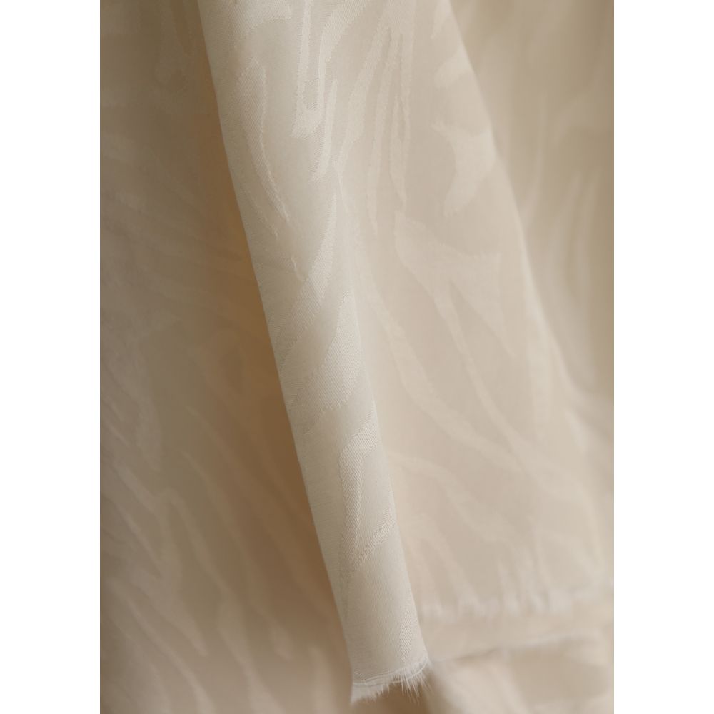 Janelle - Viscose tissage jacquard zèbre écru