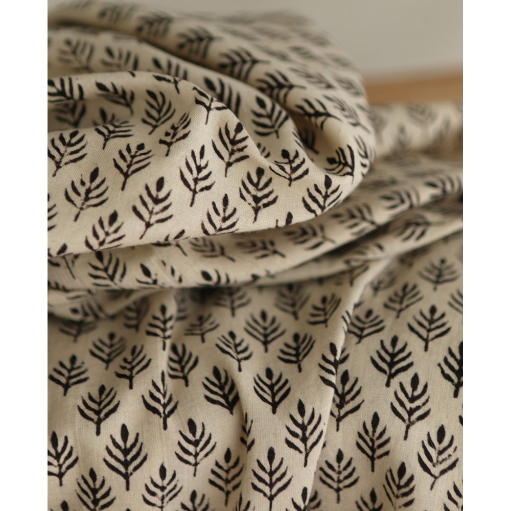 Kamala B - Tissu indien coton hand block traditionnel