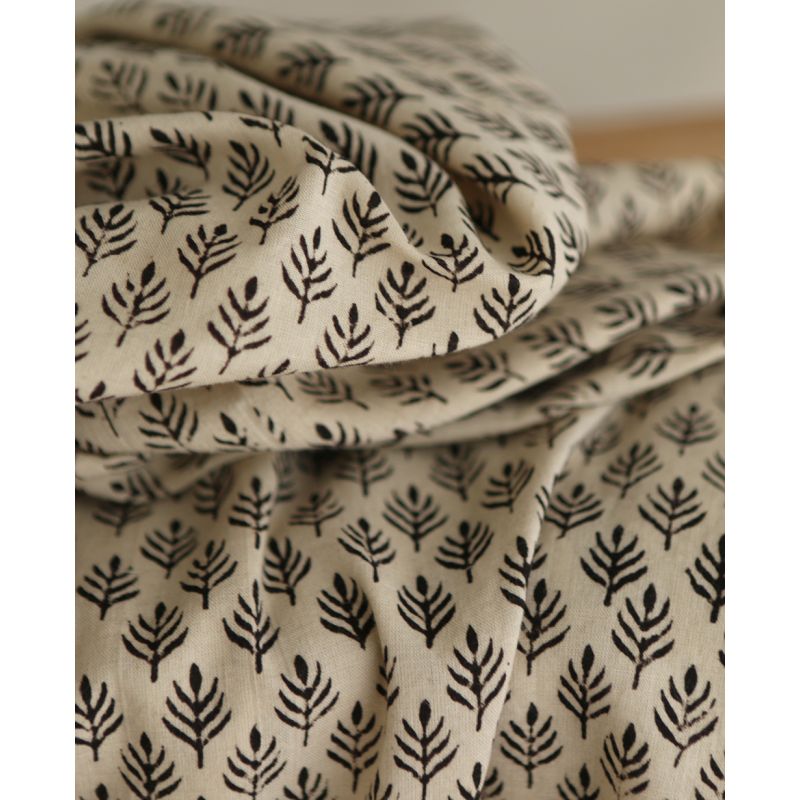 Kamala B - Tissu indien coton hand block traditionnel