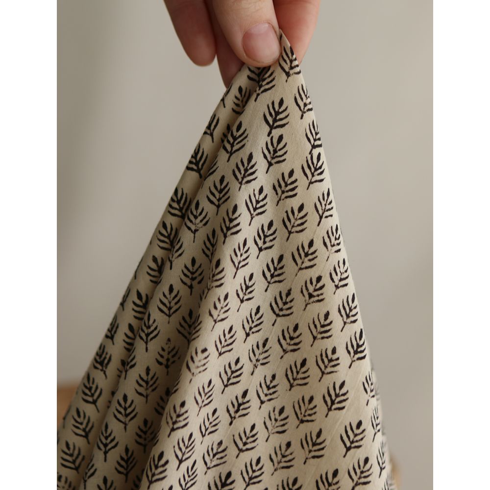 Kamala B - Tissu indien coton hand block traditionnel