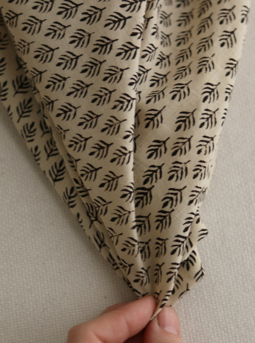 Kamala B - Tissu indien coton hand block traditionnel