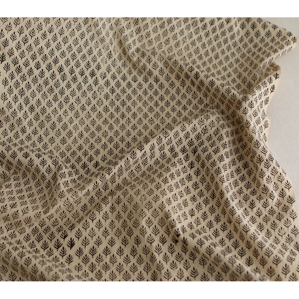 Kamala B - Tissu indien coton hand block traditionnel