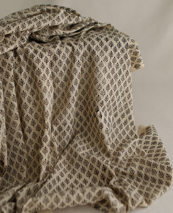 Kamala B - Tissu indien coton hand block traditionnel