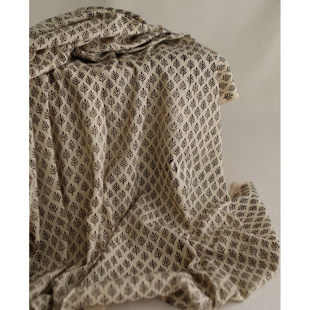 Kamala B - Tissu indien coton hand block traditionnel