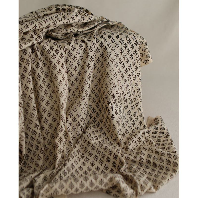 Kamala B - Tissu indien coton hand block traditionnel