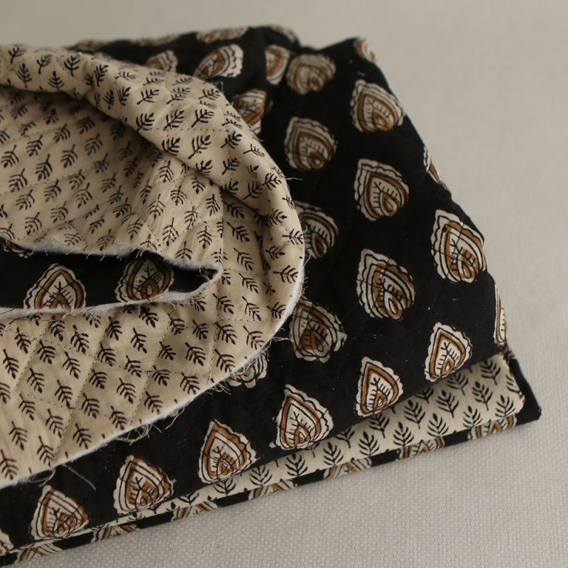 Kamala B - Tissu indien coton hand block traditionnel