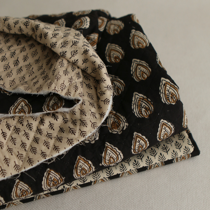 Kamala - Tissu indien coton hand block traditionnel