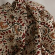 Nisha - Tissu indien coton hand block traditionnel