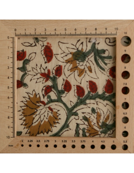 Nisha - Tissu indien coton hand block traditionnel