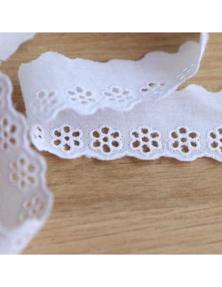 copy of Galon coton broderie blanc40mm x1m