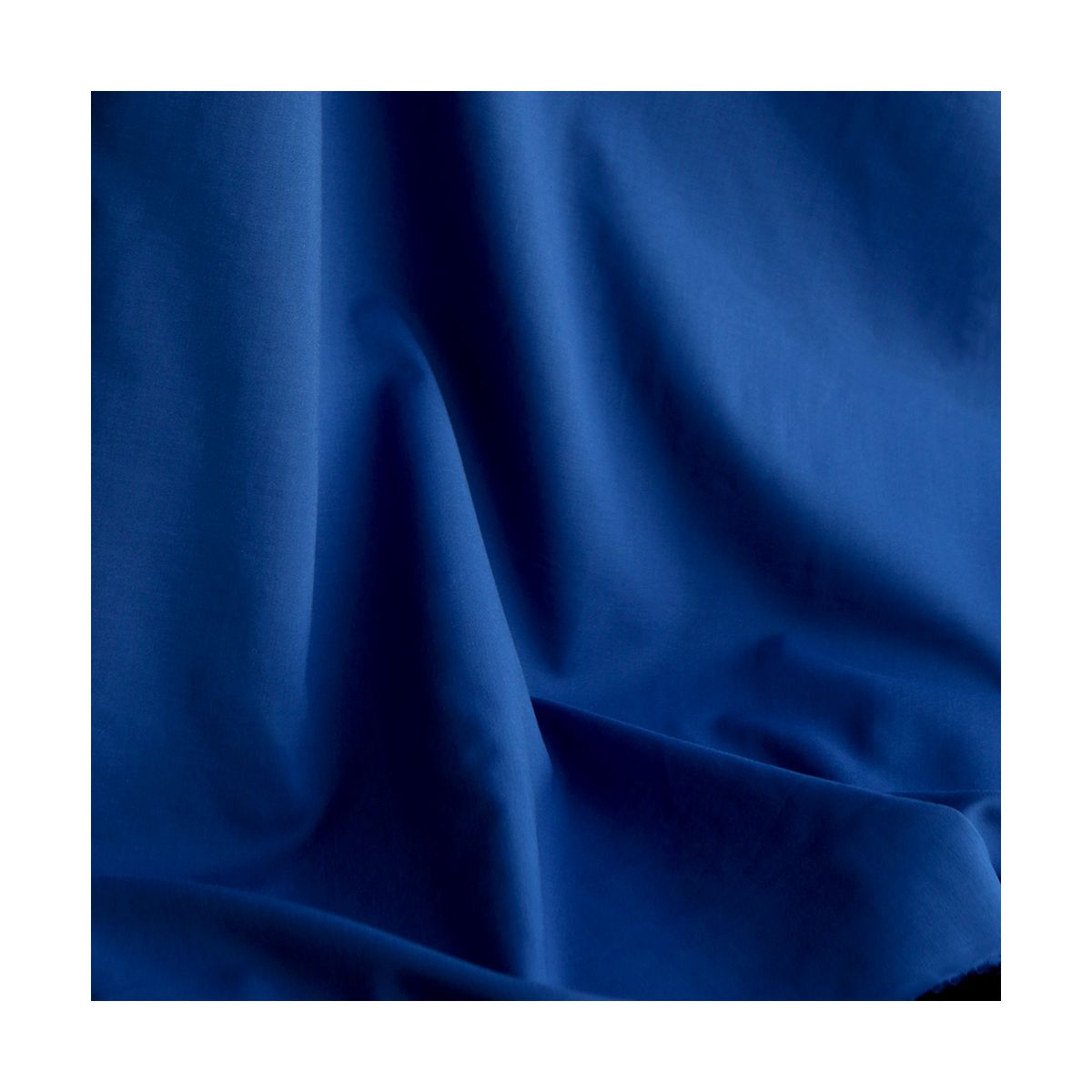 Voile de coton organique uni coloris bleu cobalt Voile de coton organique uni coloris bleu cobalt